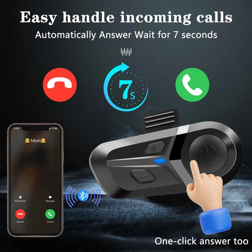 Motorcycle Earphones Helmet Headset Bluetooth 5.3 Headphones Wireless Motor Headset Bike Earphone Handsfree Stereo Earbud AXSSIBLZ