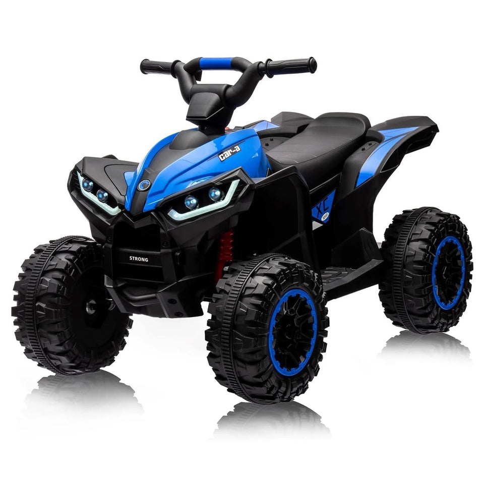 12V Kids Ride on ATV Quad 2x35W Powerful 4-Wheeler Electric Vehicle with Parent Control, Spring Suspension,LED Lights,AUX Port AXSSIBLZ