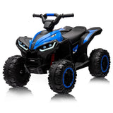 12V Kids Ride on ATV Quad 2x35W Powerful 4-Wheeler Electric Vehicle with Parent Control, Spring Suspension,LED Lights,AUX Port AXSSIBLZ
