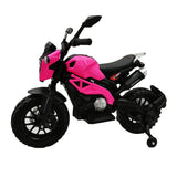 Electric Motorcycle for Kids, Kids Ride on  Motorcycle,  12V  Electric Dirt  Bike with Training Wheels, Hand Racing   Foot Brake AXSSIBLZ