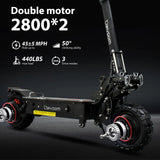 5600W Adult Electric Scooter W/Seat,Dual Motor EScooter, 3 Speed 80km/h 90kmRange,60V 27AH,11'' Heavy Duty Vacuum Off-Road Tire AXSSIBLZ