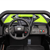 24V Two-Seater Kids Ride On UTV W/Parents Remote Control,Four-Wheel Suspension,Anti-collision bar,Music,Bluetooth for Kids 3+. AXSSIBLZ