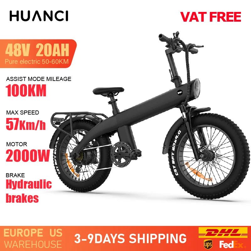 HUANCI Q3 Mountain Electric bicycle 2000W Adult electric bike 48V 20AH  City e bike Off-Road ebike AXSSIBLZ