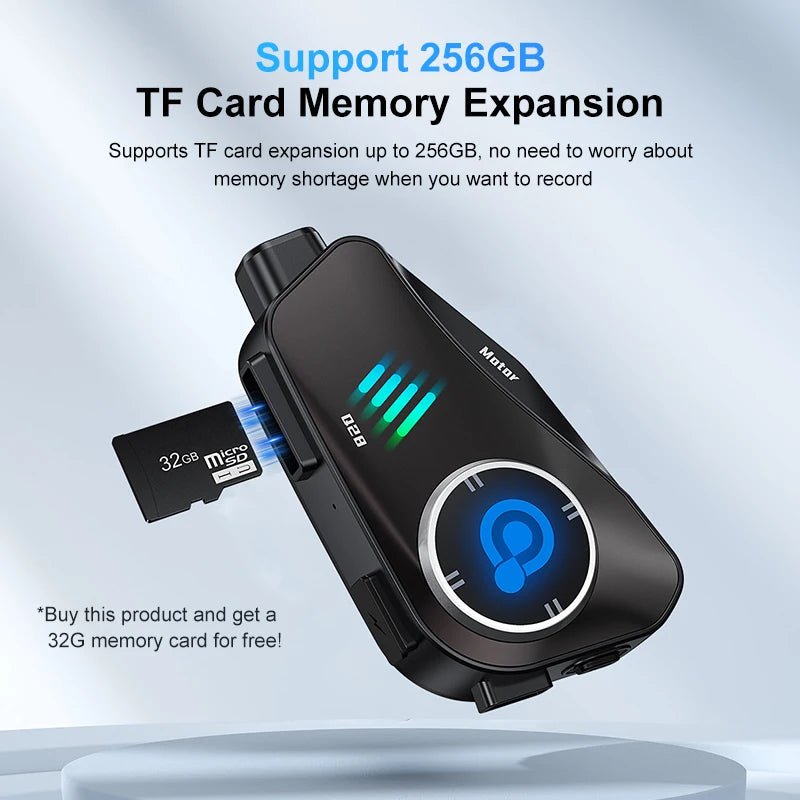 2024 Newest Motorcycle Helmets Bluetooth Headsets 1080P HD Camera Recorder TF Card as gift Waterproof Moto Headphone AXSSIBLZ