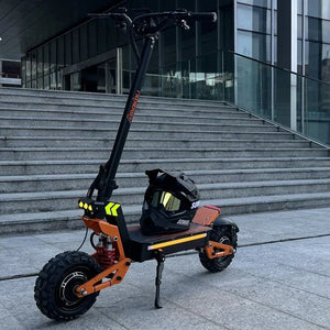 Foldable 5000W Dual Motor Adult Electric Scooter 11 inch Off-road Tyres 52V-26AH Max Speed 65KM/H Max Range 80KM Hydraulic Brake AXSSIBLZ