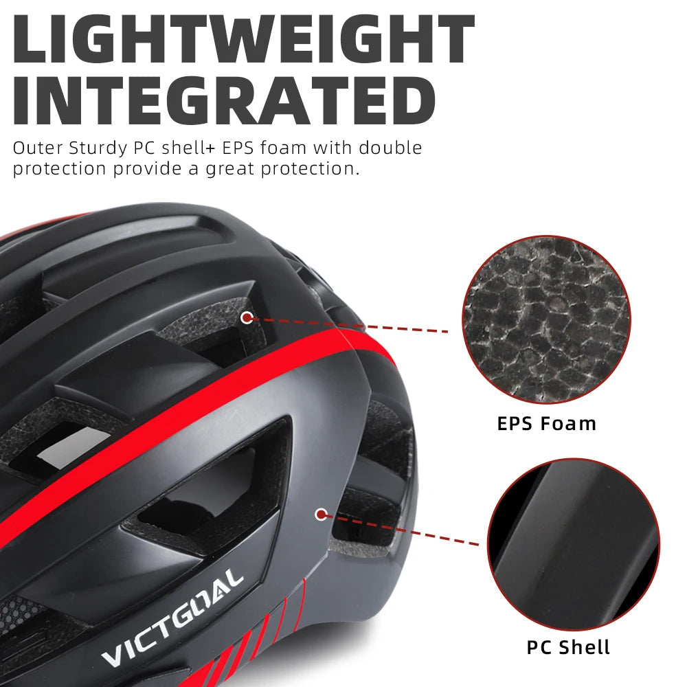 VictoSafe MTB Helmet – Complete Protection with LED, Visor & Goggles for Cyclists AXSSIBLZ