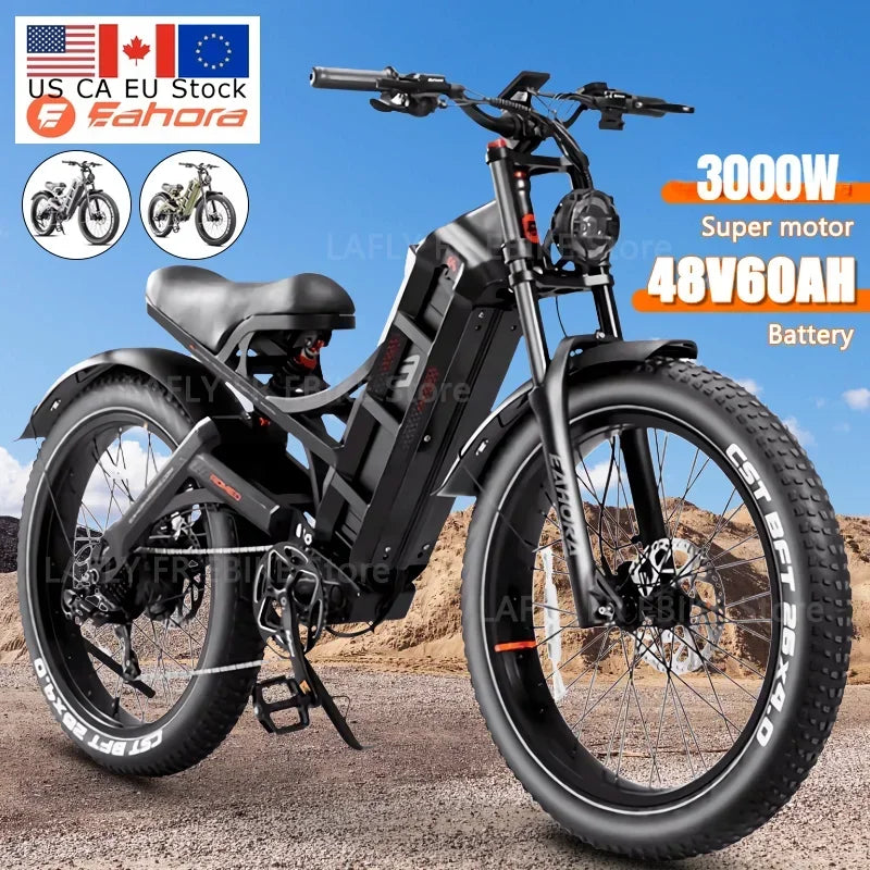 Romeo Pro 2 Xtreme 3000W Dual Motor Fat Tire Ebike – Luxury Off-Road Performance AXSSIBLZ