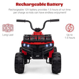 12V Kids Ride On Electric ATV, Ride Car Toy with Bluetooth Audio,High/Low Speed, LED Headlights, Battery Indicator & Radio AXSSIBLZ