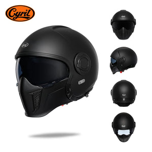 Motorcycle Helmet Full Face Open Face Helmet Modular Helmets Double Lens Quick Release Buckle Men Women CYRIL OP12A Cascos Moto AXSSIBLZ