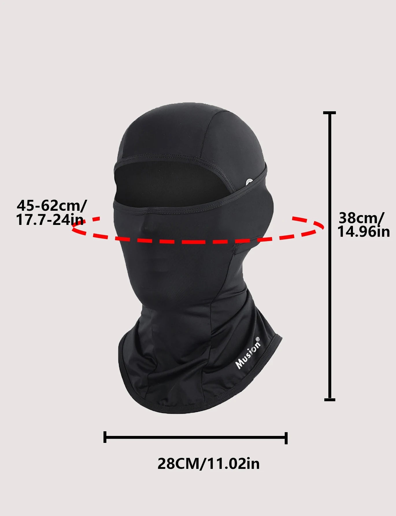 Musion Cycling Helmet Balaclava with Glasses Hole Motorcycle Full Face Mask Sun Protection Ice Silk Biker Headgear Breathable fo AXSSIBLZ