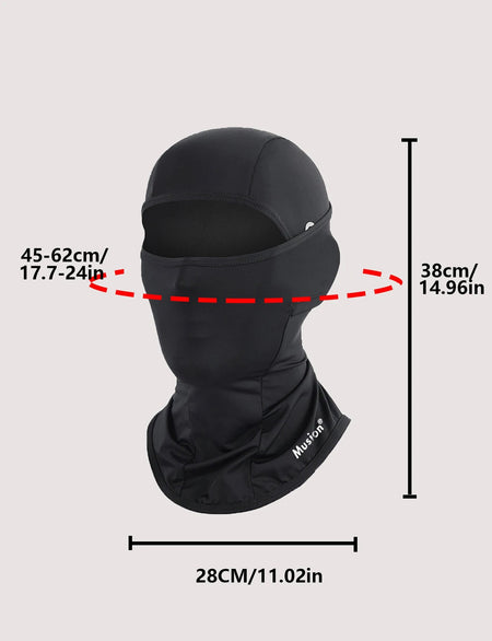 Musion Cycling Helmet Balaclava with Glasses Hole Motorcycle Full Face Mask Sun Protection Ice Silk Biker Headgear Breathable fo AXSSIBLZ