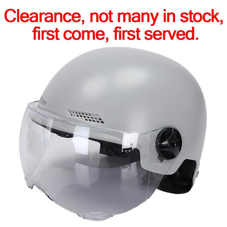 Men Motorcycle Helmet,Woman Electric Motor Car Scooter Bike Open Face Half Helmet,Anti-UV Safety Hat Bicycle Cap with Goggles AXSSIBLZ