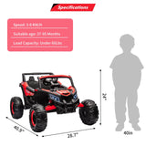 24V Ride On UTV Car, Battery Powered Electric Vehicles, Kids UTV with Remote Control, Spring Suspension,200W Motor, Metal Frame AXSSIBLZ