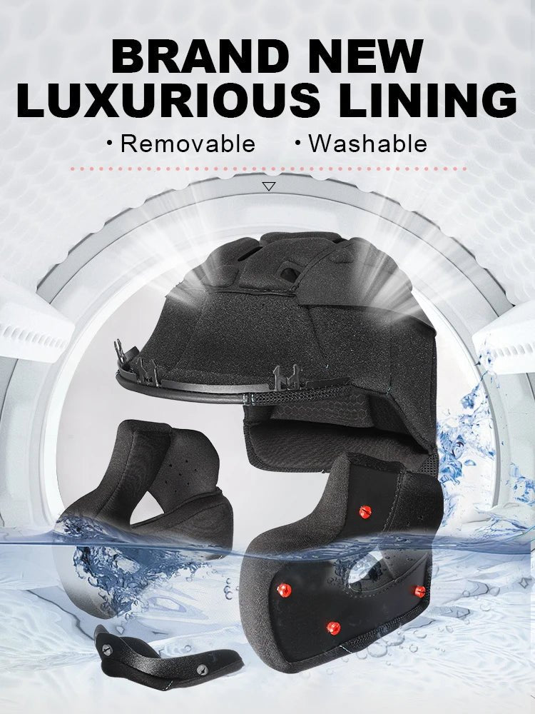 Motorcycle Helmet Dual Visor Modular Flip Up Full Face Helmet for Adult Men Women DOT ECE Approved Casco Moto CYRIL AH121 AXSSIBLZ