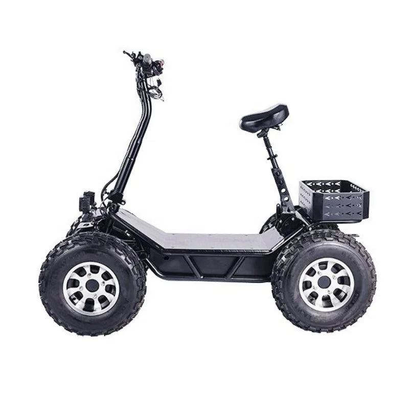 Unisex 8000W Off-Road Electric Scooter Popular 60V 60Ah Foldable ATV for Adults Four-Wheel Scooter with Optional Seat AXSSIBLZ