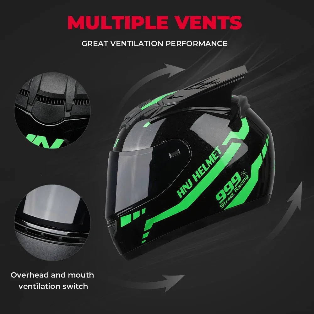 Helmets Motorcycle Personality Horn Motocross Helmet Full Face Motorbike Helmet Breathable Casco Ear Moto Helmets for Men Women AXSSIBLZ