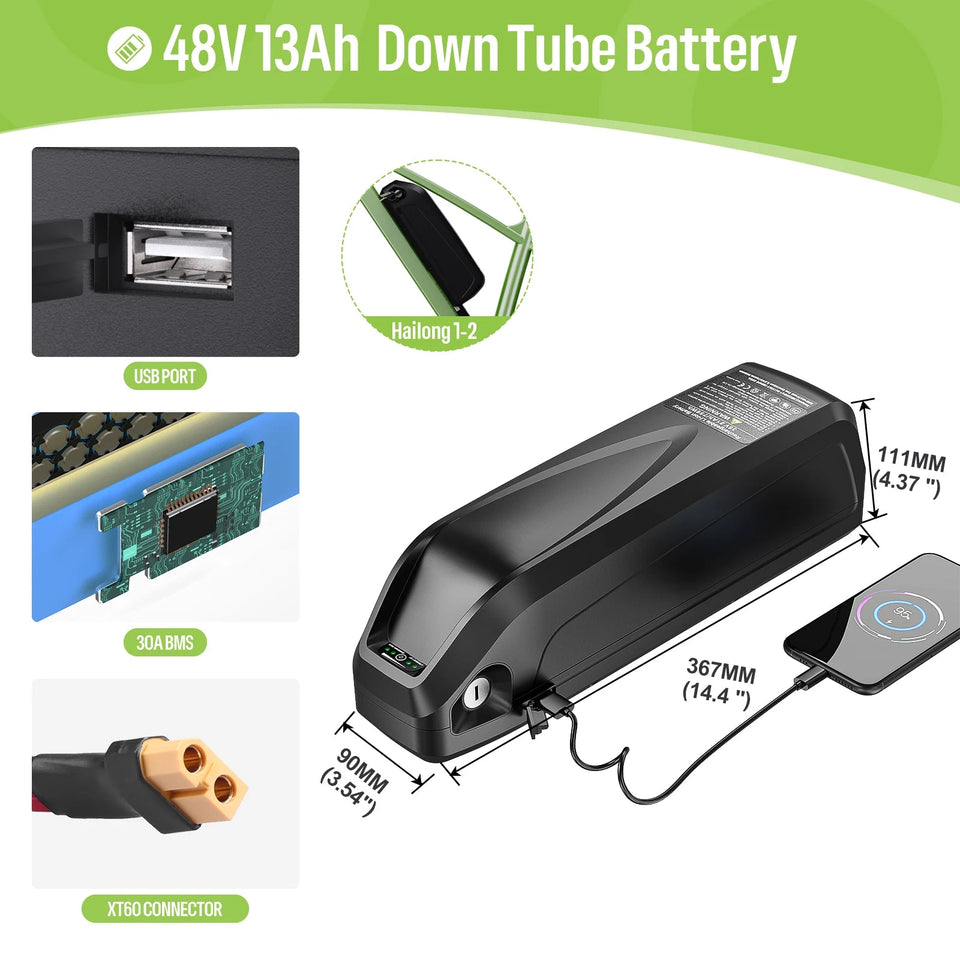 Bafang 750W BBS02B Mid-Drive Ebike Conversion Kit – High-Performance Motor & Hailong Battery (48V/52V, 17.5Ah/20Ah) AXSSIBLZ