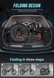 SAMEBIKE LOTDM200-II Electric Bike 20"Fat Tires 750W Motor 48V 13Ah Electric Bicycle  Battery Folding  Smart NFC E-Bike AXSSIBLZ