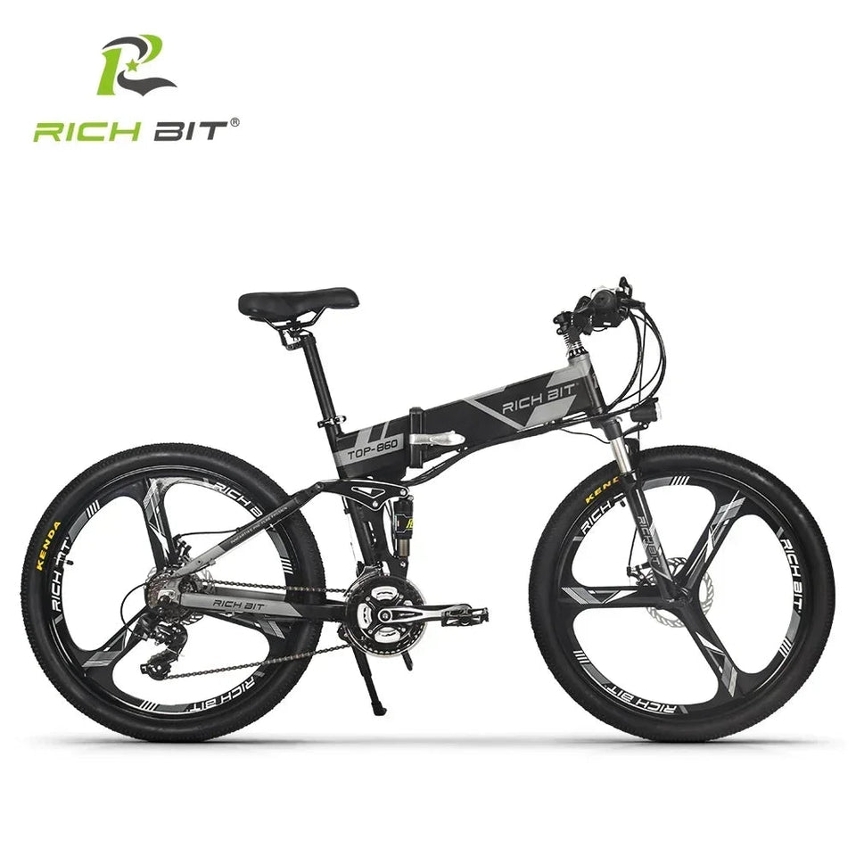 Richbit RT-860 1000WMountain Beach Electric Bike 26 Inch 48V17Ah Lithium Battery High Quality Outdoor Folding Electric Bike AXSSIBLZ