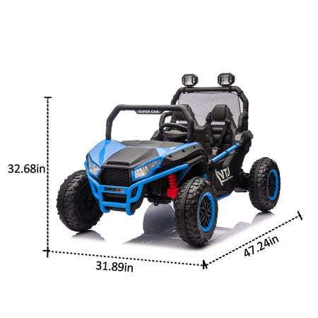 24V Two-seater Kids Ride On UTV W/Parents Control,400W Super Power,Four-wheel suspension,LED Light with Rear searchlight AXSSIBLZ