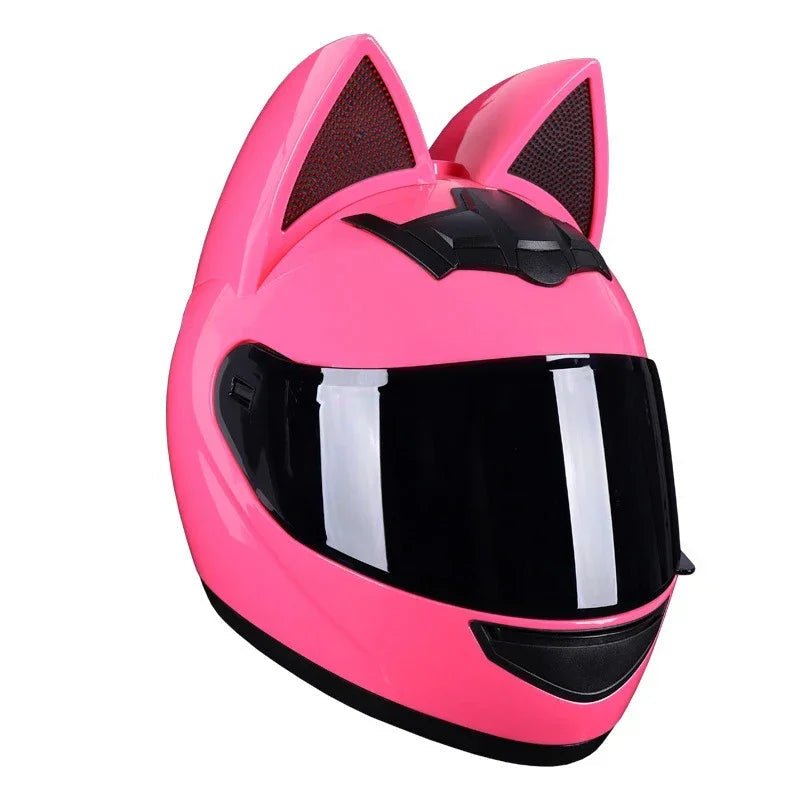 Motorcycle Helmet Detachable Full Face DOT Certification Safety Cat Ears Moto Helmets For Women Breathable Soft Comfort Lining AXSSIBLZ