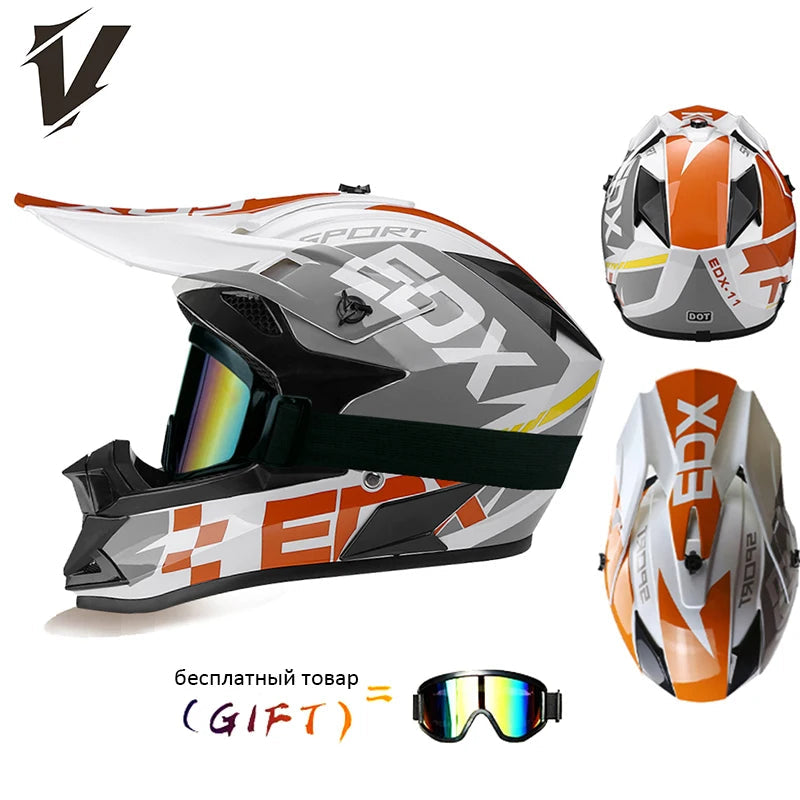 VGV 166 Rally helmets extremely breathable adaptable independent goggles anti-stifling no pressure on the head DOT/ECE certified AXSSIBLZ