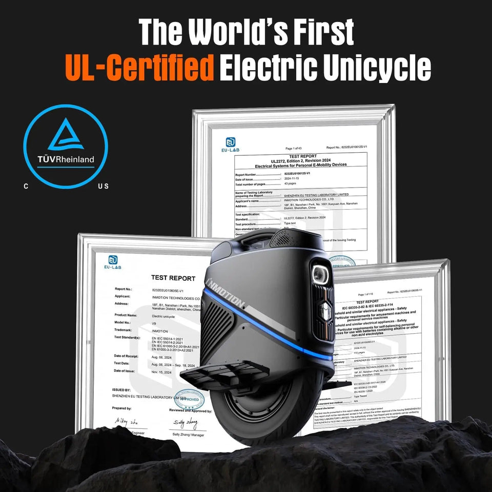 Newest INMOTION V9 Electric Unicycle 1000W Motor 84V 750Wh Battery 60mm Suspension With GPS Remote Locking LED Light EUC-Wheel AXSSIBLZ