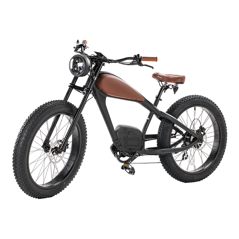 2024 BISEK 26'' Alumilloy E Bike Dual 25AH Lithium Batteries Retro Vintage Style Disc Brake Fat Tire Vintage Electric Bikecustom AXSSIBLZ