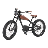 2024 BISEK 26'' Alumilloy E Bike Dual 25AH Lithium Batteries Retro Vintage Style Disc Brake Fat Tire Vintage Electric Bikecustom AXSSIBLZ