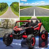 24V Ride On UTV Car, Battery Powered Electric Vehicles, Kids UTV with Remote Control, Spring Suspension,200W Motor, Metal Frame AXSSIBLZ