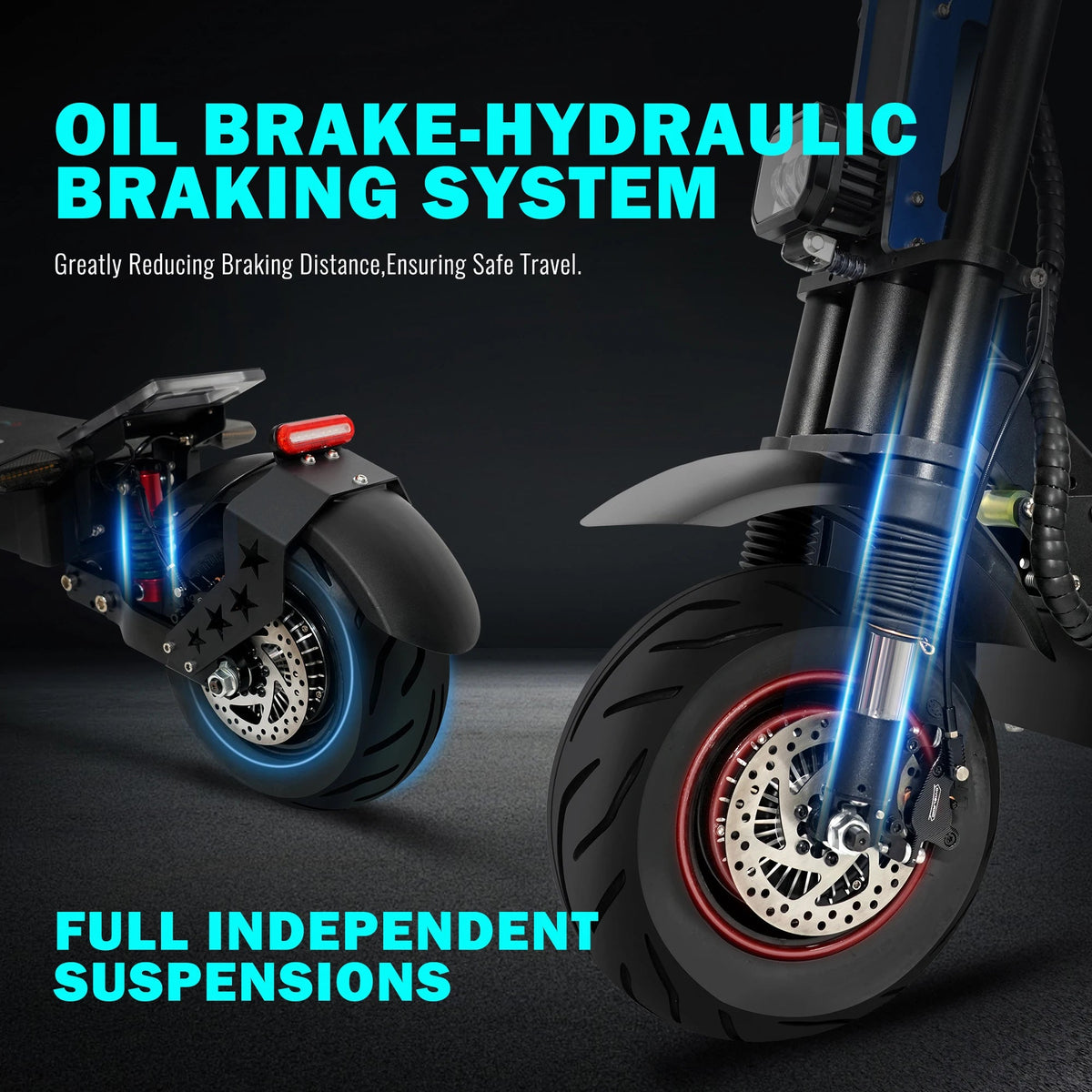 FREE GIFT ADULT ELECTRIC SCOOTER 60V 6000W SPEED DUAL MOTOR 65 MILES RANGE AXSSIBLZ