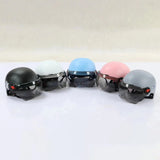 Men Motorcycle Helmet,Woman Electric Motor Car Scooter Bike Open Face Half Helmet,Anti-UV Safety Hat Bicycle Cap with Goggles AXSSIBLZ