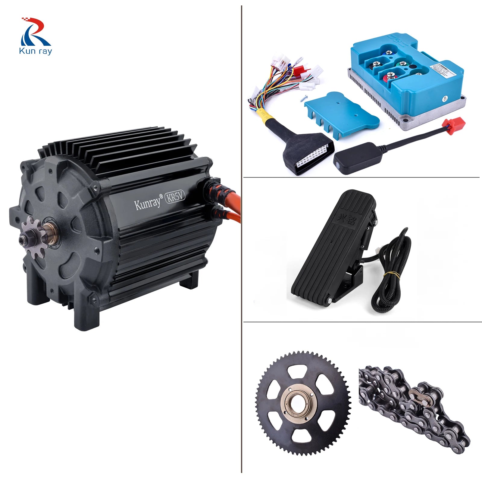 Kunray KR5V 5000W High-Performance 72V Brushless Motor Kit for Electric Motorcycles, Scooters, and Bicycles AXSSIBLZ