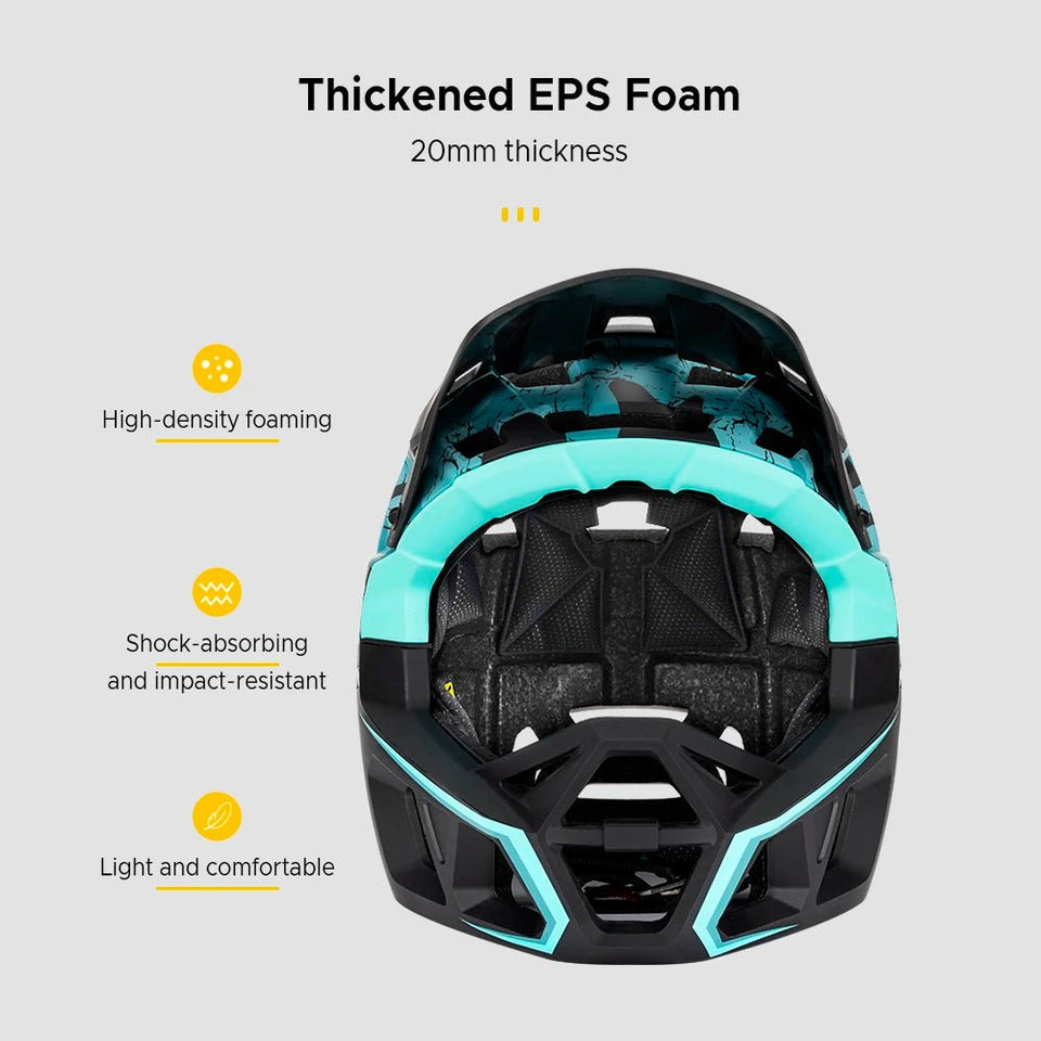 Full Face Mountain Bike Helmet Adult Racing Downhill MTB Helmet for Mountain Bike AXSSIBLZ