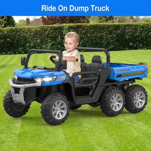 Ride On Truck Car 24 V Kids Electric Vehicles With Remote Control, Children Ride On Utv Car With Safety Belt, For Boys Girls AXSSIBLZ
