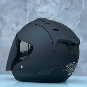 Ram4 Matte Black Half Helmet Men and Women Motorcycle Off-Road Summer Helmet Downhill Racing Mountain Cross Casco Capacete AXSSIBLZ