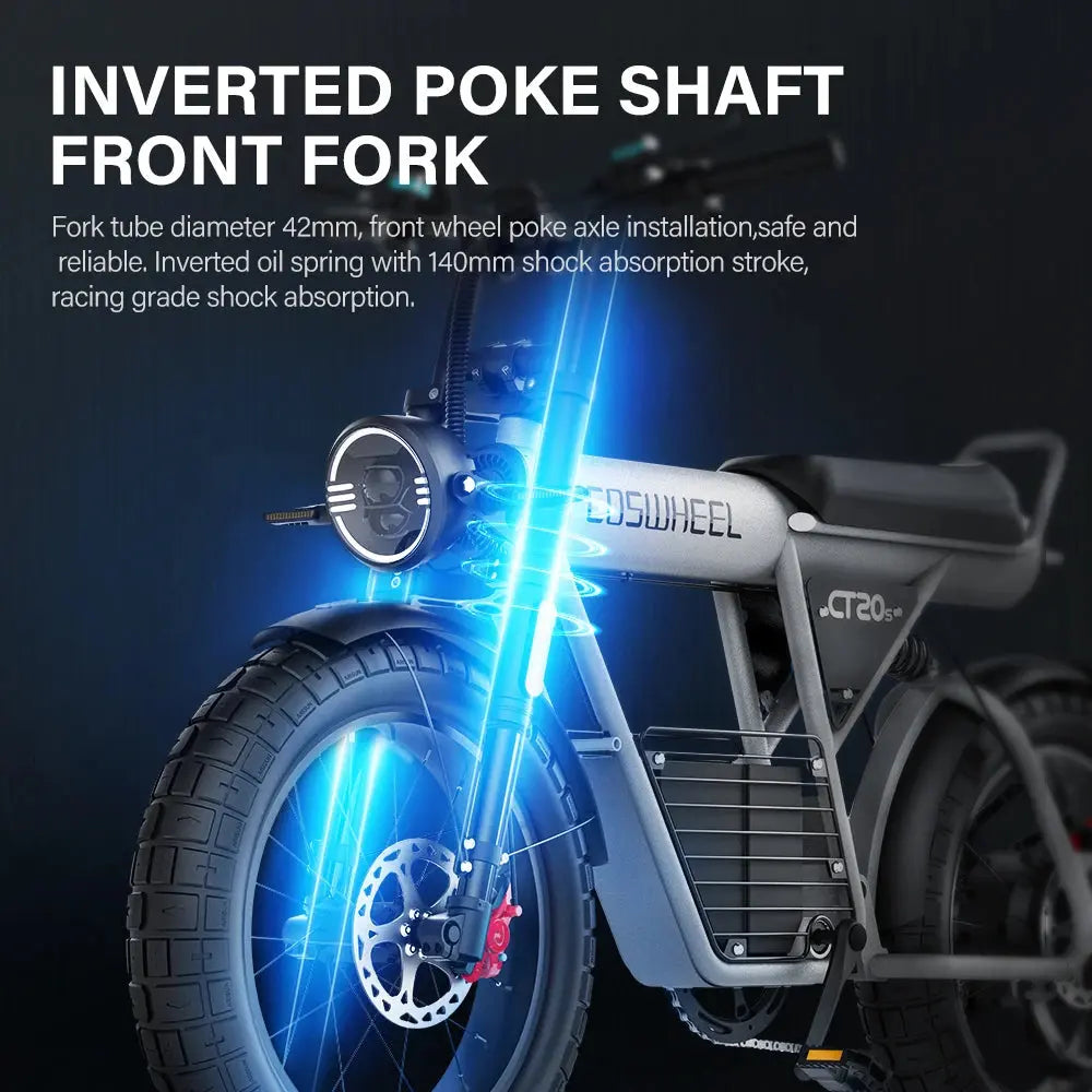 Coswheel T26 Electric-Bike inverted poke shaft