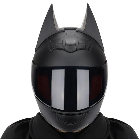 Motorcycle Helmet Full Face Bat Ears For Man Detachable Horns Summer Breathable Motorcross Racing MotorBike Safety Moto Helmets AXSSIBLZ
