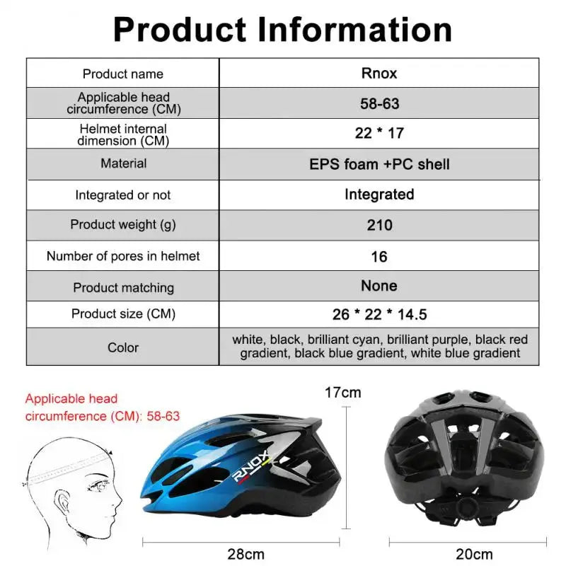 RNOX Ultralight Integrally-Molded Cycling Helmet - AXSSIBLZ