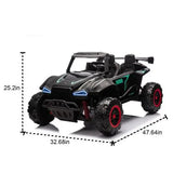 24V Two-seater Kids Ride On Electric Car W/Parents Control,Seat width 20.47in,2WD,Four-wheel suspension,The police car with a AXSSIBLZ