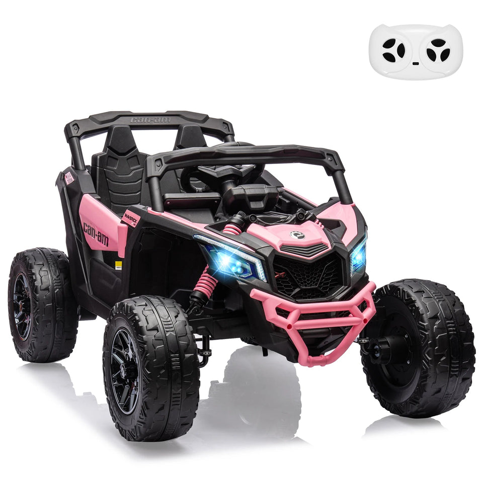 Kids UTV, Electric Ride on UTV Car, Licensed Can-Am Electric Off-Road Car, Ride On Truck Car w/Remote Control, Large Seat AXSSIBLZ