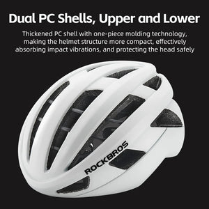 ROCKBROS Cycling Helmet Men Women Bicycle Helmet Intergrally-molded Adjustable MTB Road Thickened Sport Safe Hat Bike Helmet AXSSIBLZ