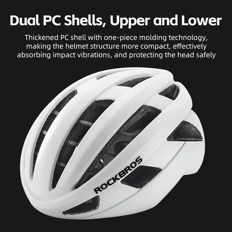 ROCKBROS Cycling Helmet Men Women Bicycle Helmet Intergrally-molded Adjustable MTB Road Thickened Sport Safe Hat Bike Helmet AXSSIBLZ