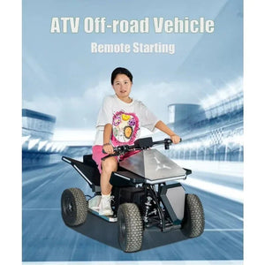 800W Kids Electric ATV, 4-Wheel Off-Road Quad, Children’s Electric Dirt Bike, Youth Beach Sand Buggy for Ages 8-12 AXSSIBLZ