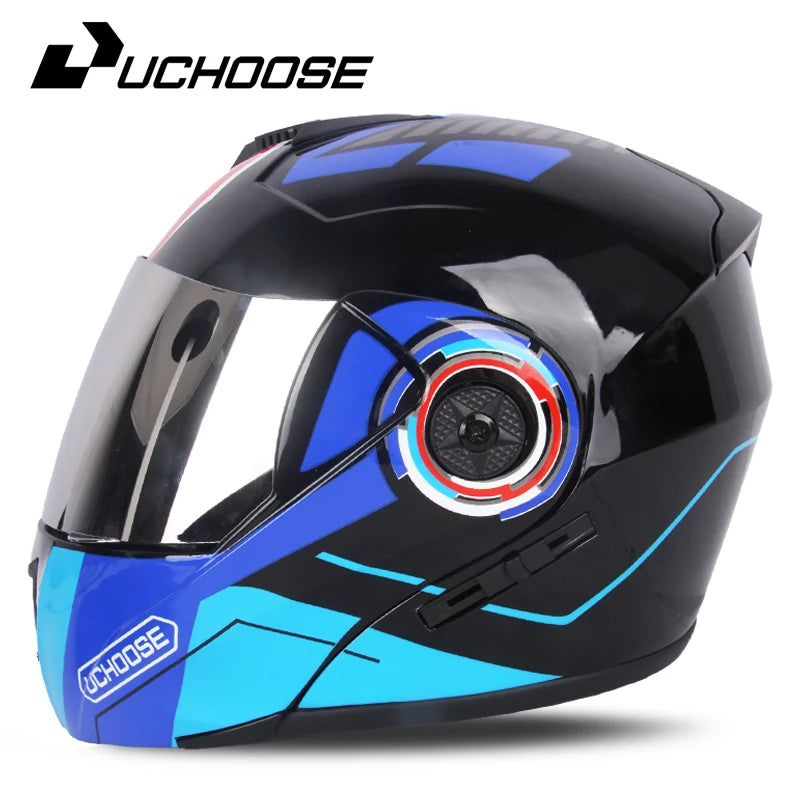 Flip-Up Motorcycle Helmet – Dual Lenses, Full Face Protection, Ideal for Riding & Motocross AXSSIBLZ