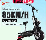 [8 models]10/11 Inch 48V-72V 1000W-6000W Electric Scooter 50-85km/h Fast E Scooter Off Road Electric Kick Scooter Foldable Adult AXSSIBLZ