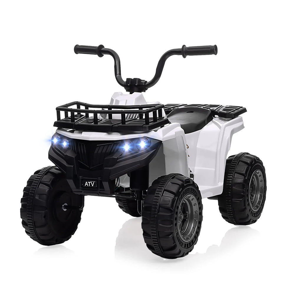 12V Kids Ride On Electric ATV, Ride Car Toy with Bluetooth Audio,High/Low Speed, LED Headlights, Battery Indicator & Radio AXSSIBLZ