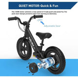 BK1 Electric Balance Bike for Kids, 12 Inch Tires, 150W Peak Motor, Adjustable Seat, 21.6V/2.6Ah Battery, Electric Bike AXSSIBLZ