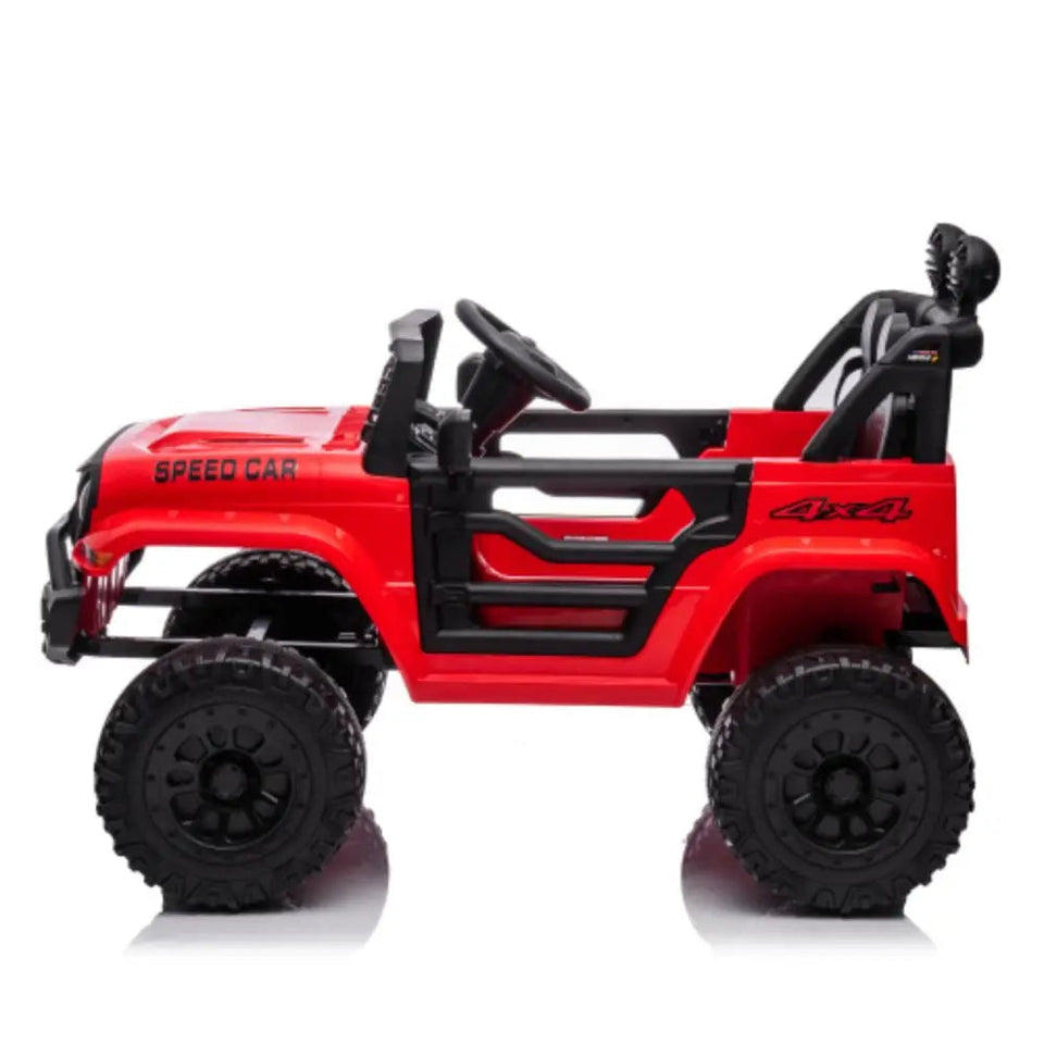 Kids Ride On Truck Car 12V 7A W/Parents Remote Control Electric Car 3 Speed Adjustable Power Display MP 3LED Light Safety Belt AXSSIBLZ