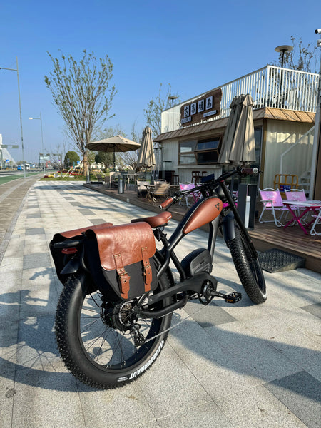 2024 BISEK 26'' Alumilloy E Bike Dual 25AH Lithium Batteries Retro Vintage Style Disc Brake Fat Tire Vintage Electric Bikecustom AXSSIBLZ